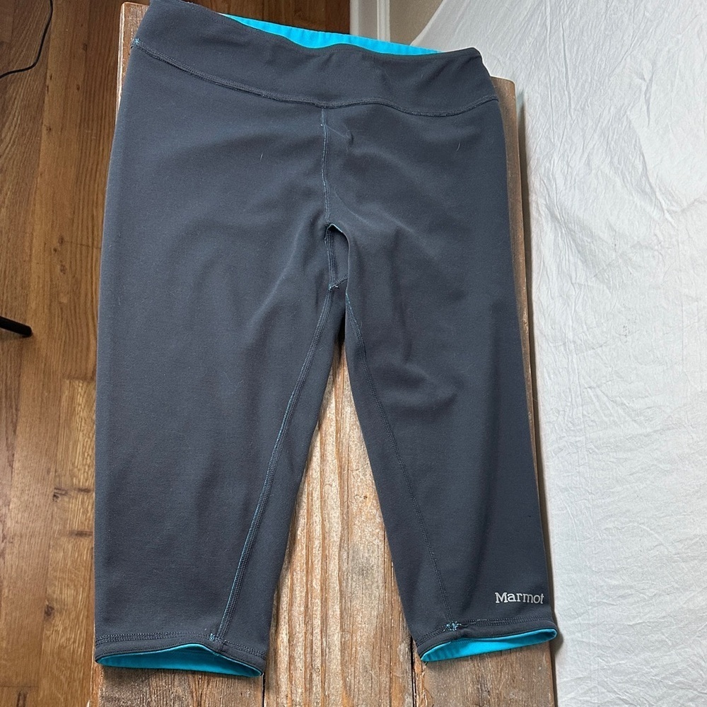 Marmot Kids Charcoal and Teal Leggings